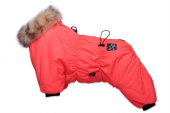 Комбинезон для собак Lion Nice-Style SLPK137 на девочку, цвет: коралловый неон (Размер ХL (спина 35 см, обхват шеи 26-35 см, обхват груди 38-48 см))