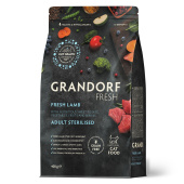 Grandorf fresh cat стерилайз свежее мясо ягненка  с бататом для кошек 400 г