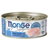 Monge Supreme kitten конс 80г для котят из тунца с дорадо