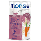 Monge 80гр пауч Supreme kitten для котят из тунца с киноа и мини-морковью