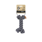 Игрушка для собак COTO косточка серая 19 см (хлопок) Mpets 10652813