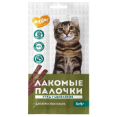 Лакомство Мнямс лакомые палочки для кошек из цыпленка и утки 3х5 г (35001)