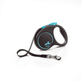 Рулетка FLEXI BLACK DESIGN S 5м 15кг ЛЕНТА ГОЛУБАЯ 