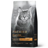 Premier Cat 2кг LambTurkey ADULT LARGE (Свежее мясо ягненка с индейкой для кошек крупных пород) 																
