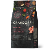 GRANDORF Fresh Cat 2кг STERILISED TurkeySweet Potato (Свежее мясо индейки с бататом для стерилизованных кошек)															