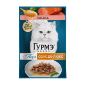Гурме ПЕРЛ д/К СоусДеЛюкс Лосось 75гх26