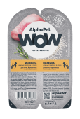 AlphaPet WOW (АльфаПет) 0,08кг индейка ломтики в соусе для беременных, кормящих кошек и котят (652376)																																								