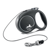 Рулетка Флекси Black Design XS (до 8 кг) 3 м трос черный/серебро (30009)