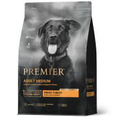 Premier Dog 3кг Turkey ADULT Medium (Свежее мясо индейки для собак средний пород) 																	
