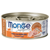 Monge Supreme конс 80г для стерил кошек из тунца с крабом