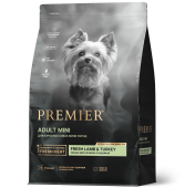 Premier Dog 1кг LambTurkey ADULT Mini (Свежее мясо Ягн с Инд для соб мел пор)					