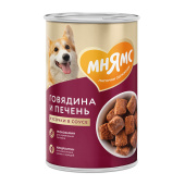 Мнямс 400гр Кусочки в соусе с гов и печ для соб всех пород ЗДОРОВЫЕ СУСТАВЫ 