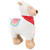 Игрушка Mr.Kranch для собак Лама плюшевая с пищалкой 20 см белая (34003)