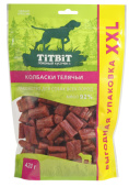 ЛАКОМСТВО TITBIT КОЛБАСКИ ТЕЛЯЧЬИ Д/СОБАК ВСЕХ ПОРОД XXL 420г 024317	