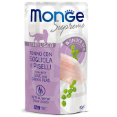 Monge 80гр пауч Supreme для стерил кошек тунец с желтоперой камбалой и зел горош