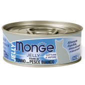 Monge jelly Adult cat конс 80г для вз кошек с тунцом и белой рыбой
