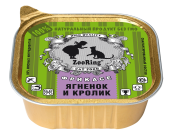 Консервы ZooRing для кошек паштет Ягненок и кролик, 100 гр