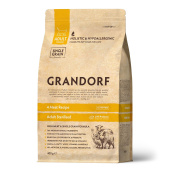 GRANDORF CAT 400гр 4 Meat PROBIOTIC STERILISED (4 мяса c пробиотиками для стерилизованных кошек)									