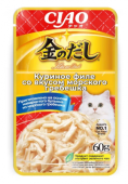 INABA Kinnodashi корм влажн для кошек куриное филе со вкусом морского гребешка, пауч 60г Инаба RU207