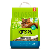 Наполнитель 20л  8,4кг КОТЯРА КОМКУЮЩИЙСЯ КЛАССИЧЕСКИЙ ПАКЕТ