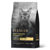 Premier cat turkey стерилаиз 400г