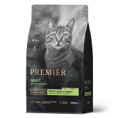 Premier Cat 400 гр LambTurkey ADULT LARGE (Свежее мясо ягненка с индейкой для кошек крупных пород) 															
