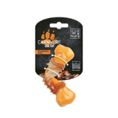 Игрушка для собак Карнивор кость бумеранг, вкус бекона, желтая 15.5 x 6.1 x 3.7 см MPets 10650299