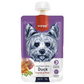 Лак Wanpy Dog 90гр Мясной мусс из утки и моркови с горохом 