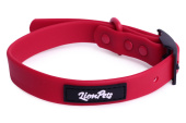 Ошейник из биотана LionPets с металлической пряжкой LPO-00520-2 (Красный) (Размер XL обхват шеи 40-65 см, ширина 2,5 см)