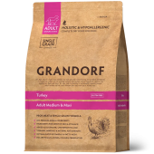 GRANDORF DOG 1 кг Turkey MEDMAXI (индейка для собак средних и крупных пород)