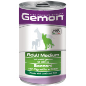 Gemon Dog Medium 1250 г конс для соб ср пор кусочки ягненка с рисом 