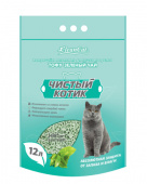 Наполнитель 12л комкующийся Чистый котик ТОФУ зелёный чай