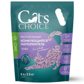 Наполнитель Растит комкующ 6л 2,5кг тофу Cats choice с ар Лаванда 