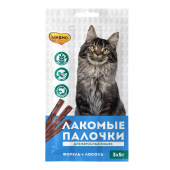Лакомство Мнямс лакомые палочки для кошек с форелью и лососем 3х5 г 