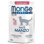 Monge Cat 85 гр Monoprotein паучи для стерил кош ГОВЯДИНА