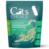 Наполнитель Растит комкующ 6л 2,5кг тофу Cats choice с ар Зеленый чай 