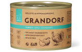 GRANDORF Консервы  200гр для собак паштет  из индейки с яблоком  и малиной