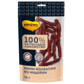 Лакомство Мнямс для собак Мини-колбаски из индейки 75г (32052)