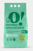 Наполнитель 5л О!Отлично-котологичнораститЗеленый чай