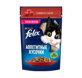 Феликс Аппетитные Кусочки Говядина 75гх26
