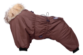Комбинезон для собак Lion Nice-Style SLPK138 на девочку, цвет: коричневый (Размер S (спинка 27 см, обхват шеи 21-28 см, обхват груди 28-38 см))