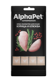 AlphaPet 0,048кш крем лакомство курица клюква для кошек 
