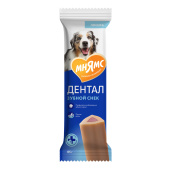 Мнямс DENTAL лакомс для собак Зубной снек с лососем 85г (33040)
