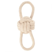 Игрушка NATURAL для собак из хлопка и джута Мяч с петельками, d80/250мм