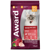 AWARD 1,5 кг Indoor для вз кош крупных пор Курица с доб брокколи и юкки Шидигера 