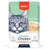 Wanpy Cat Пауч для кошек из курицы и гребешка 85 г (33005)
