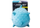 Сенсорный плюшевый мяч Playology PUPPY SENSORY BALL 15 см для щенков средних и крупных пород 8-16 недель с ароматом арахиса, цвет голубой (32002)