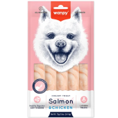 Wanpy Dog Крем лакомство  нежное пюре из лосося и курицы 70 г (33005)