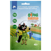 Лак Ферма кота Фед хруст подуш для кошек и котят с паштет ТУНЕЦ 40 г 