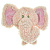 AROMADOG Игрушка для собак BIG HEAD Слон 12 см розовый (28002)